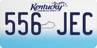 KY license plate 556JEC