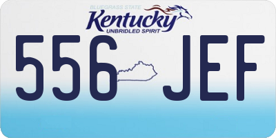 KY license plate 556JEF