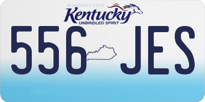 KY license plate 556JES