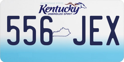 KY license plate 556JEX