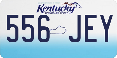 KY license plate 556JEY