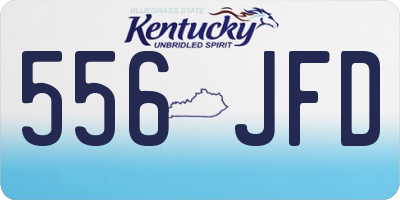 KY license plate 556JFD