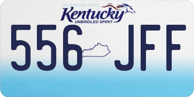 KY license plate 556JFF