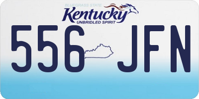 KY license plate 556JFN