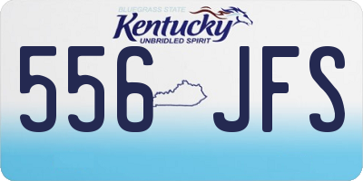 KY license plate 556JFS