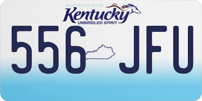 KY license plate 556JFU