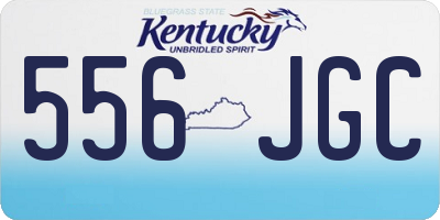 KY license plate 556JGC