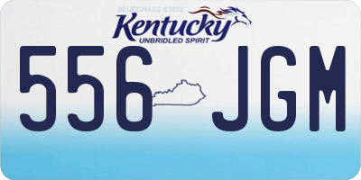 KY license plate 556JGM