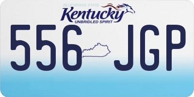 KY license plate 556JGP