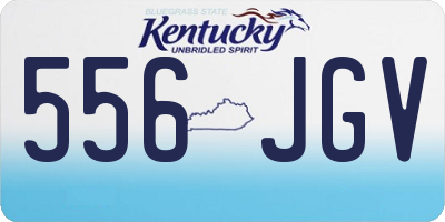 KY license plate 556JGV