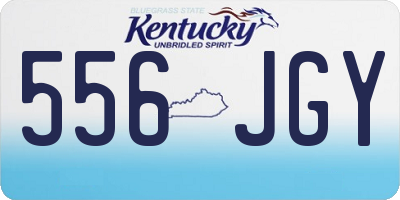 KY license plate 556JGY