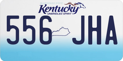 KY license plate 556JHA