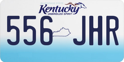 KY license plate 556JHR