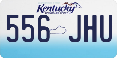 KY license plate 556JHU