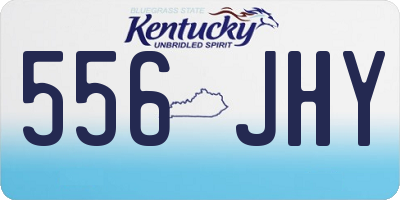 KY license plate 556JHY