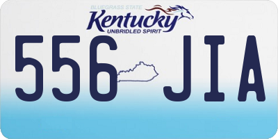 KY license plate 556JIA
