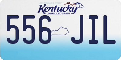 KY license plate 556JIL