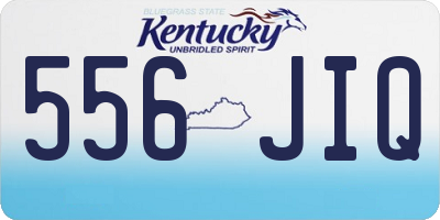 KY license plate 556JIQ