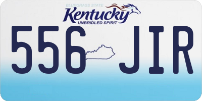 KY license plate 556JIR