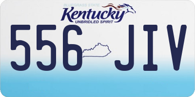KY license plate 556JIV