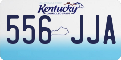 KY license plate 556JJA