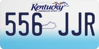 KY license plate 556JJR