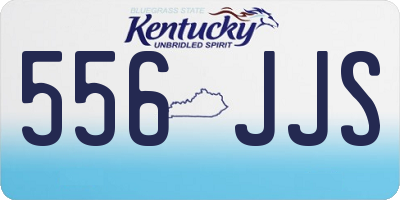 KY license plate 556JJS