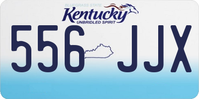 KY license plate 556JJX