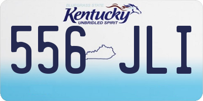 KY license plate 556JLI