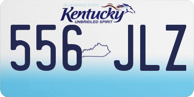 KY license plate 556JLZ