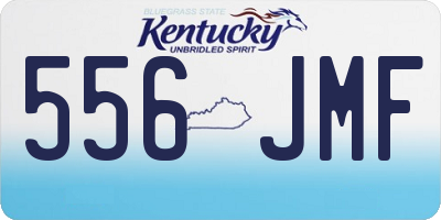 KY license plate 556JMF