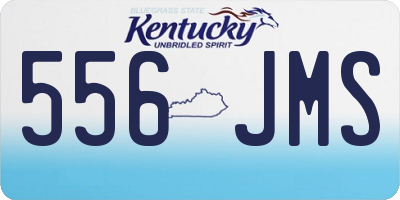 KY license plate 556JMS