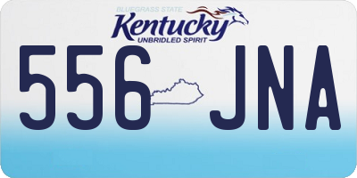 KY license plate 556JNA