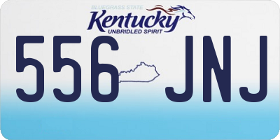 KY license plate 556JNJ