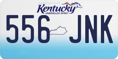 KY license plate 556JNK
