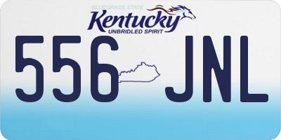 KY license plate 556JNL