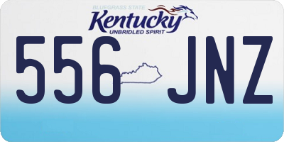 KY license plate 556JNZ