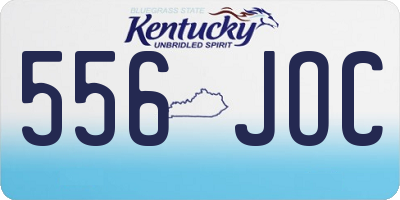 KY license plate 556JOC