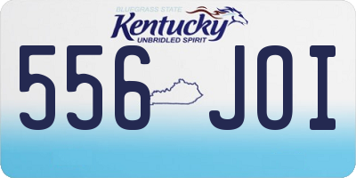KY license plate 556JOI
