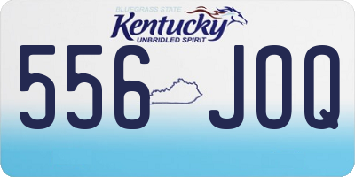 KY license plate 556JOQ