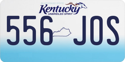 KY license plate 556JOS