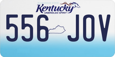 KY license plate 556JOV