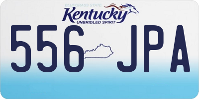 KY license plate 556JPA