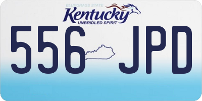 KY license plate 556JPD