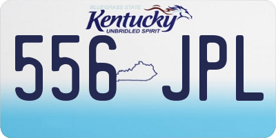 KY license plate 556JPL