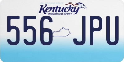 KY license plate 556JPU