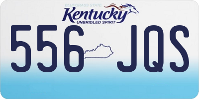 KY license plate 556JQS