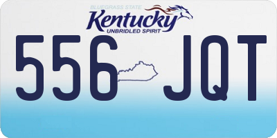 KY license plate 556JQT