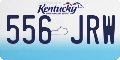 KY license plate 556JRW