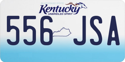 KY license plate 556JSA